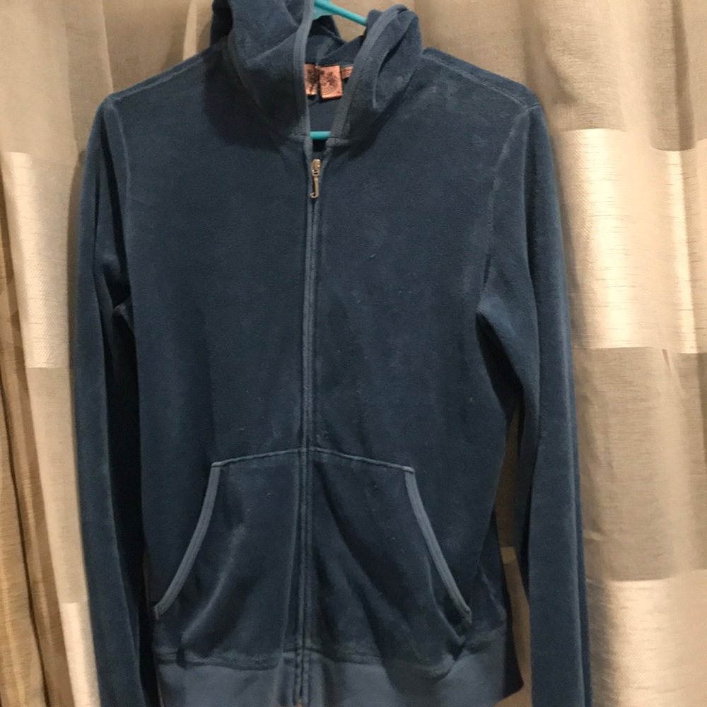 JUICY COUTURE TERRY CLOTH ZIP UP JACKET XL